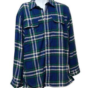 LL Bean Blue Plaid Men's Shacket